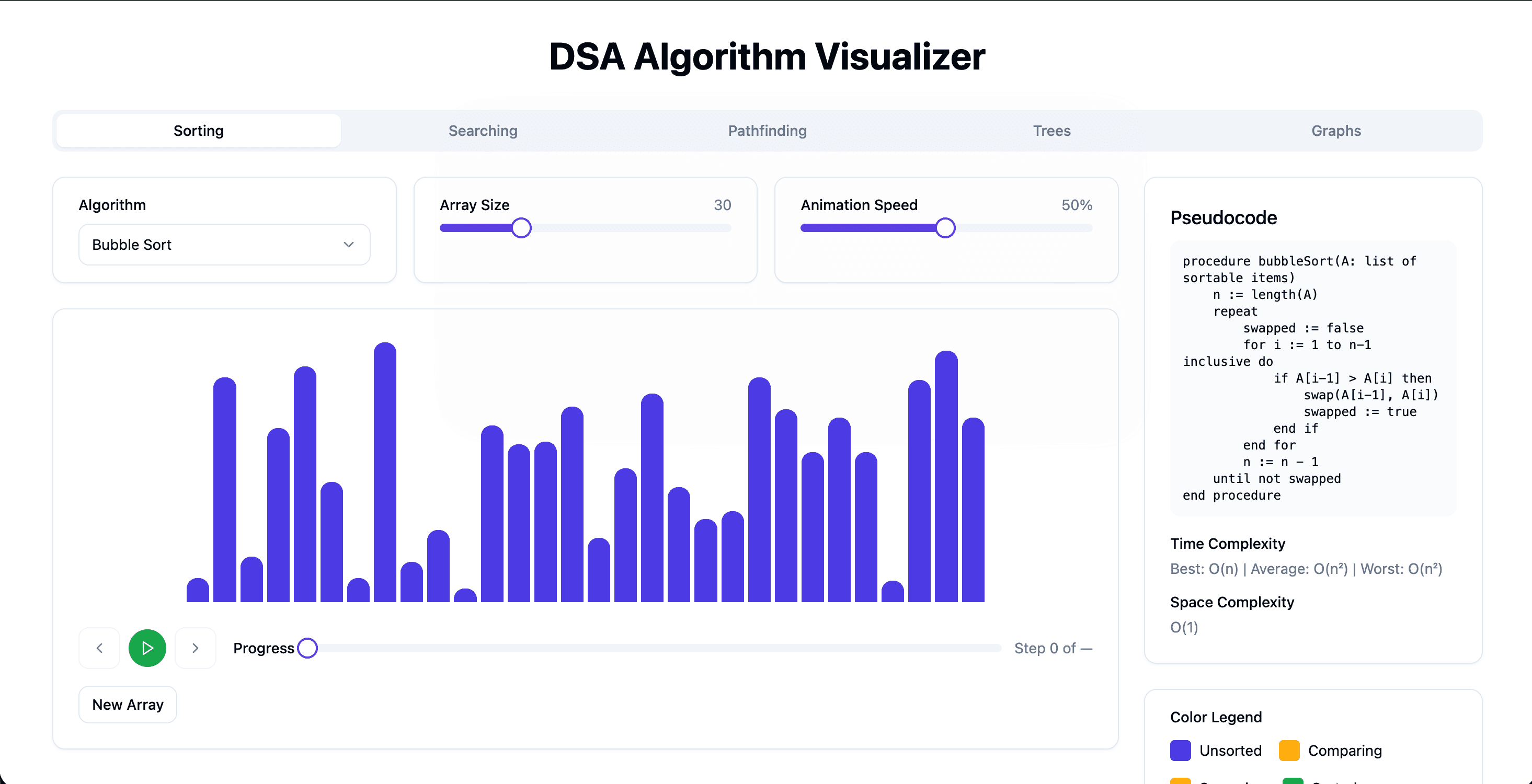 DSA Visualizer: Visualize, Learn & Practice Algorithms
