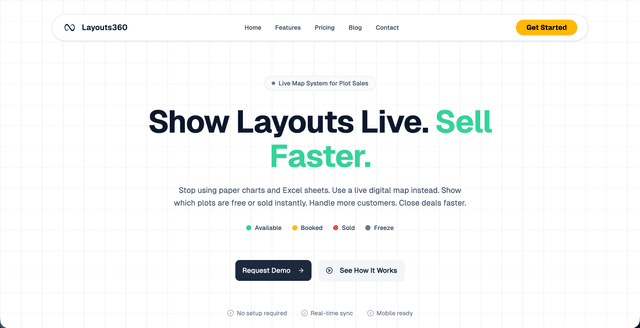 screenshot of "Real Estate Layout Management System